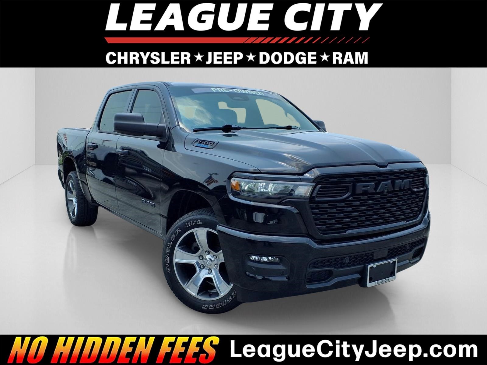 2025 RAM 1500 Tradesman Diamond Black Crystal Pearlcoat at League City CDJR