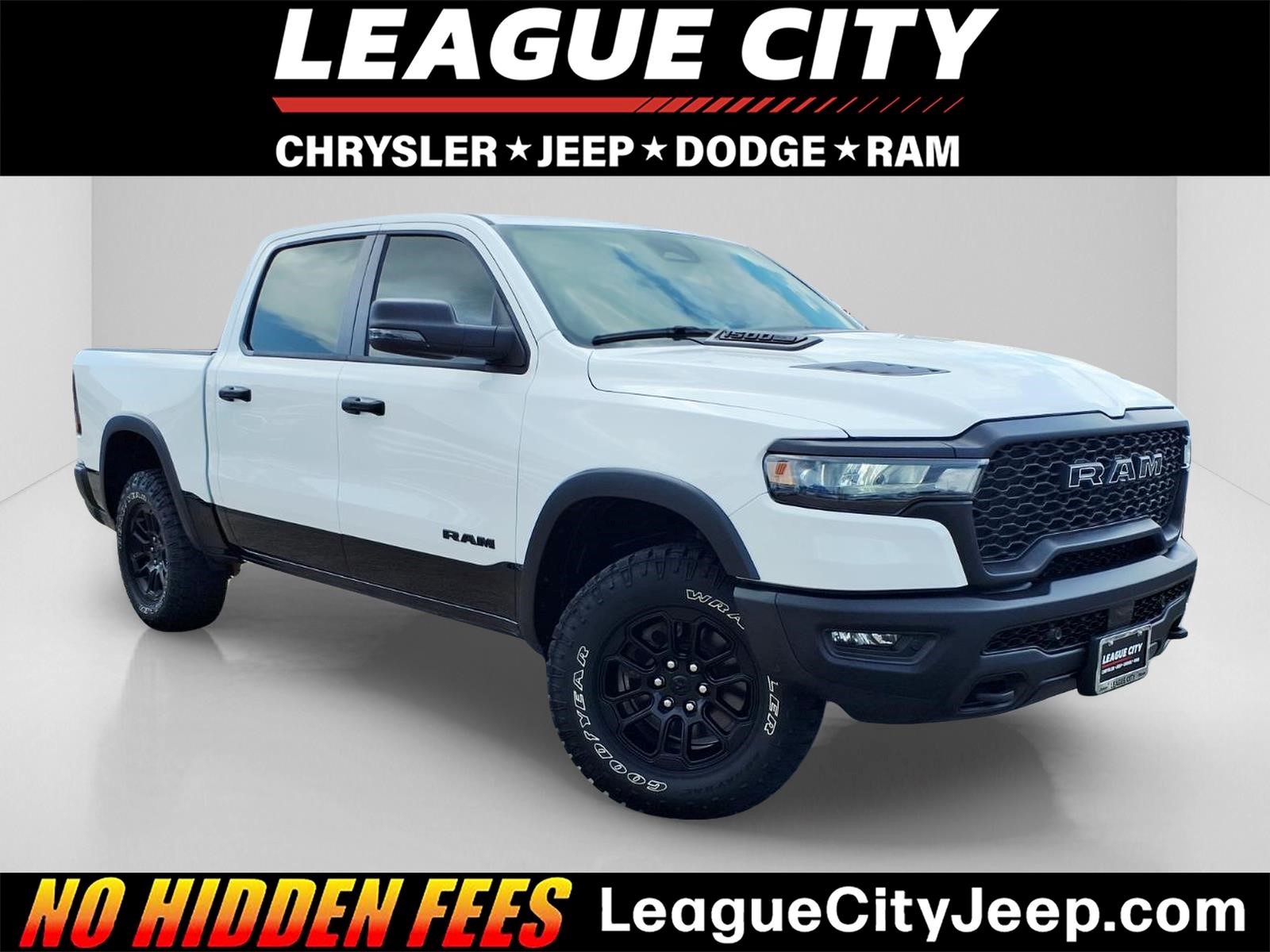 2025 RAM 1500 Rebel Bright White Clearcoat at League City CDJR