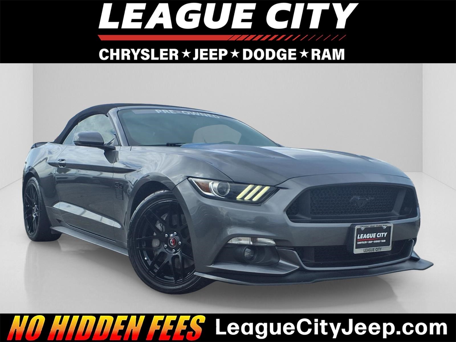 Gray (Magnetic Metallic) 2015 Ford Mustang Convertible Rear-Wheel Drive 6-Speed Manual