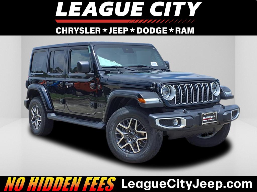 2025 Jeep Wrangler Sahara Black Clearcoat at League City CDJR