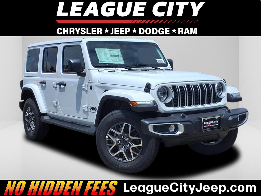 2025 Jeep Wrangler Sahara Bright White Clearcoat at League City CDJR
