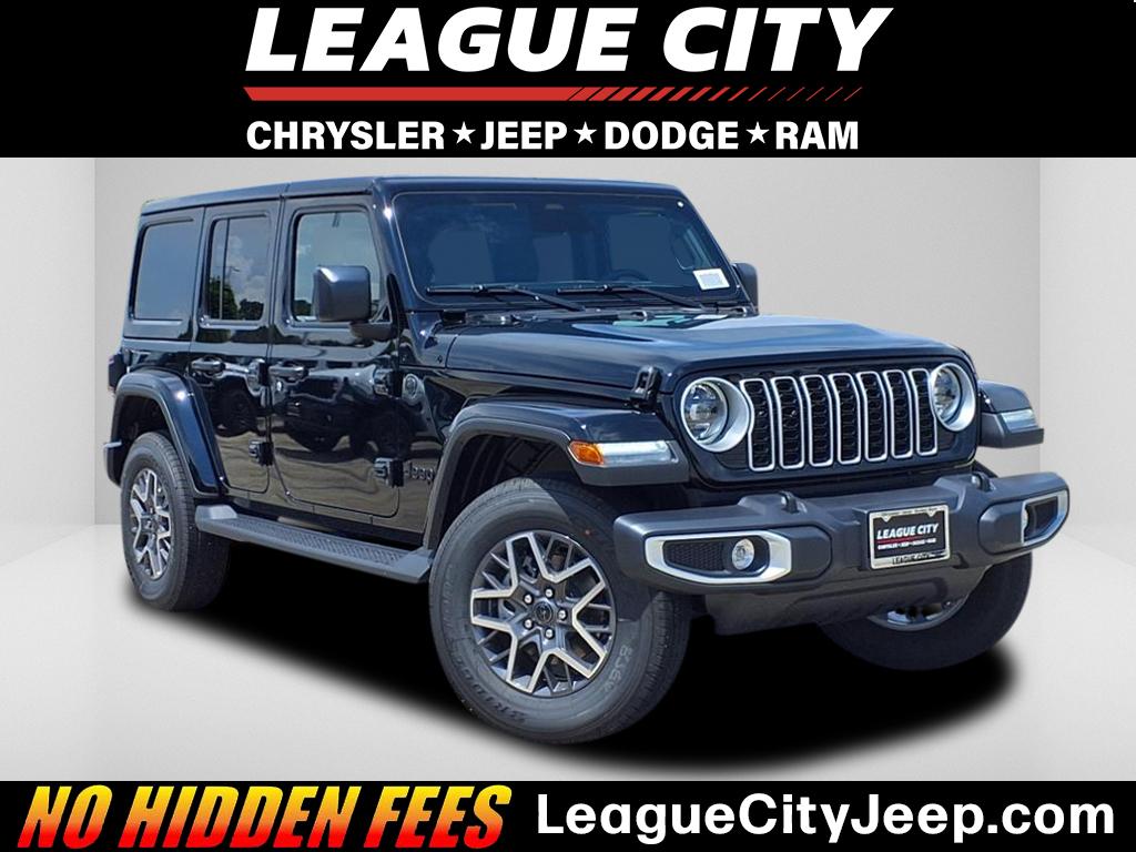 2025 Jeep Wrangler Sahara Black Clearcoat at League City CDJR
