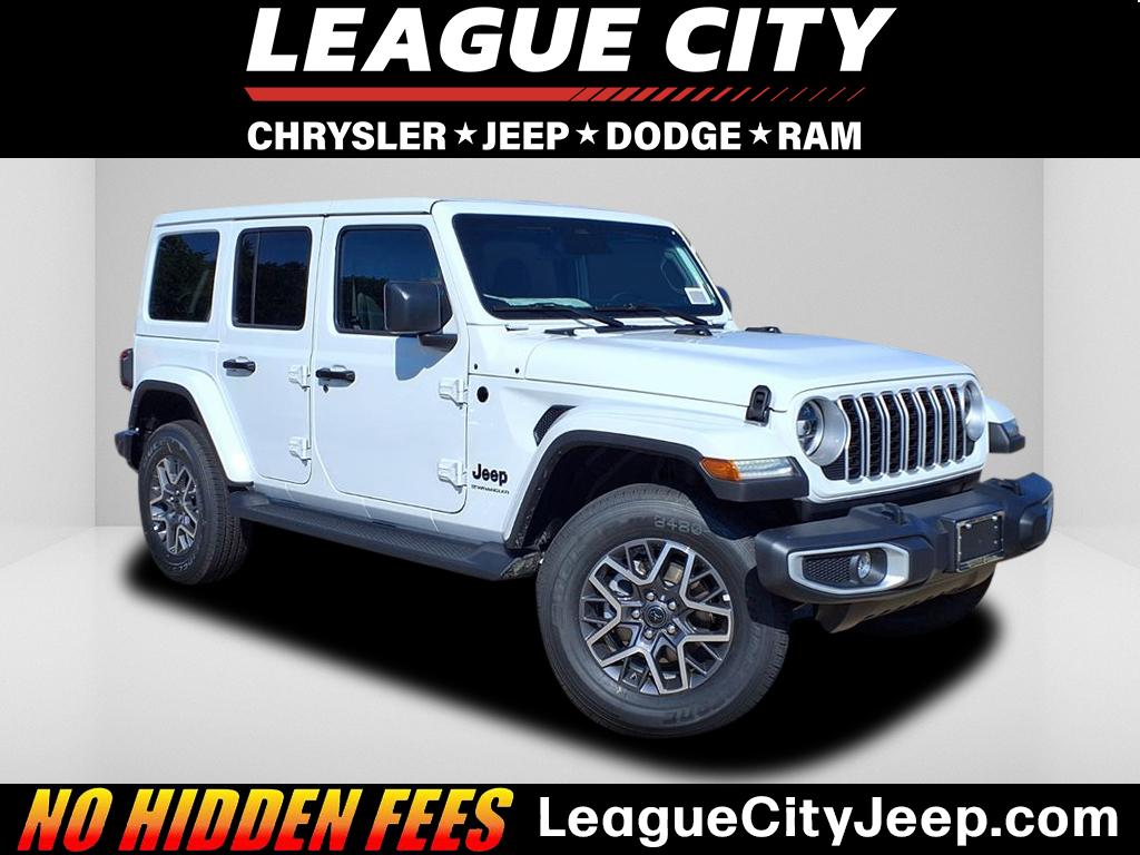2025 Jeep Wrangler Sahara Bright White Clearcoat at League City CDJR