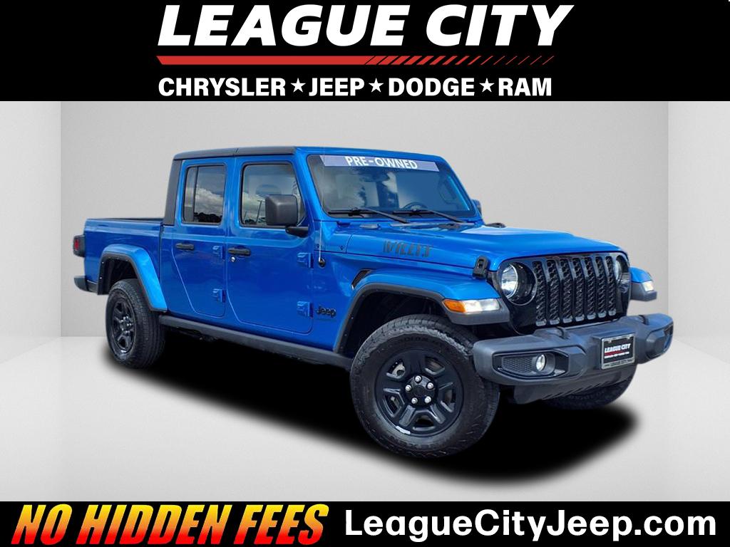 2021 Jeep Gladiator Willys Hydro Blue Pearlcoat at League City CDJR