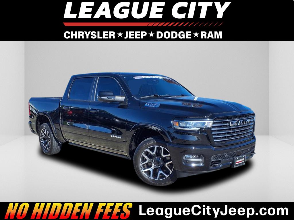 2025 RAM 1500 Laramie Diamond Black Crystal Pearlcoat at League City CDJR