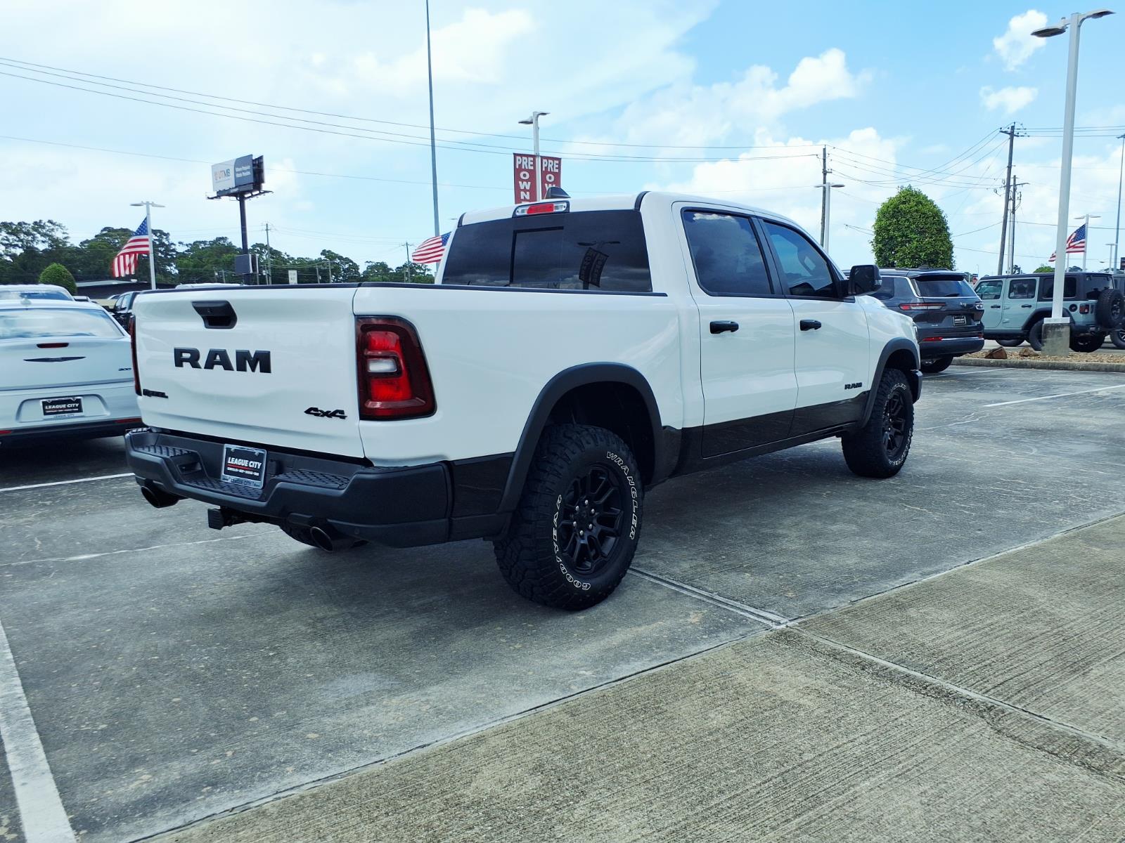 2025 RAM 1500 Rebel Bright White Clearcoat at League City CDJR