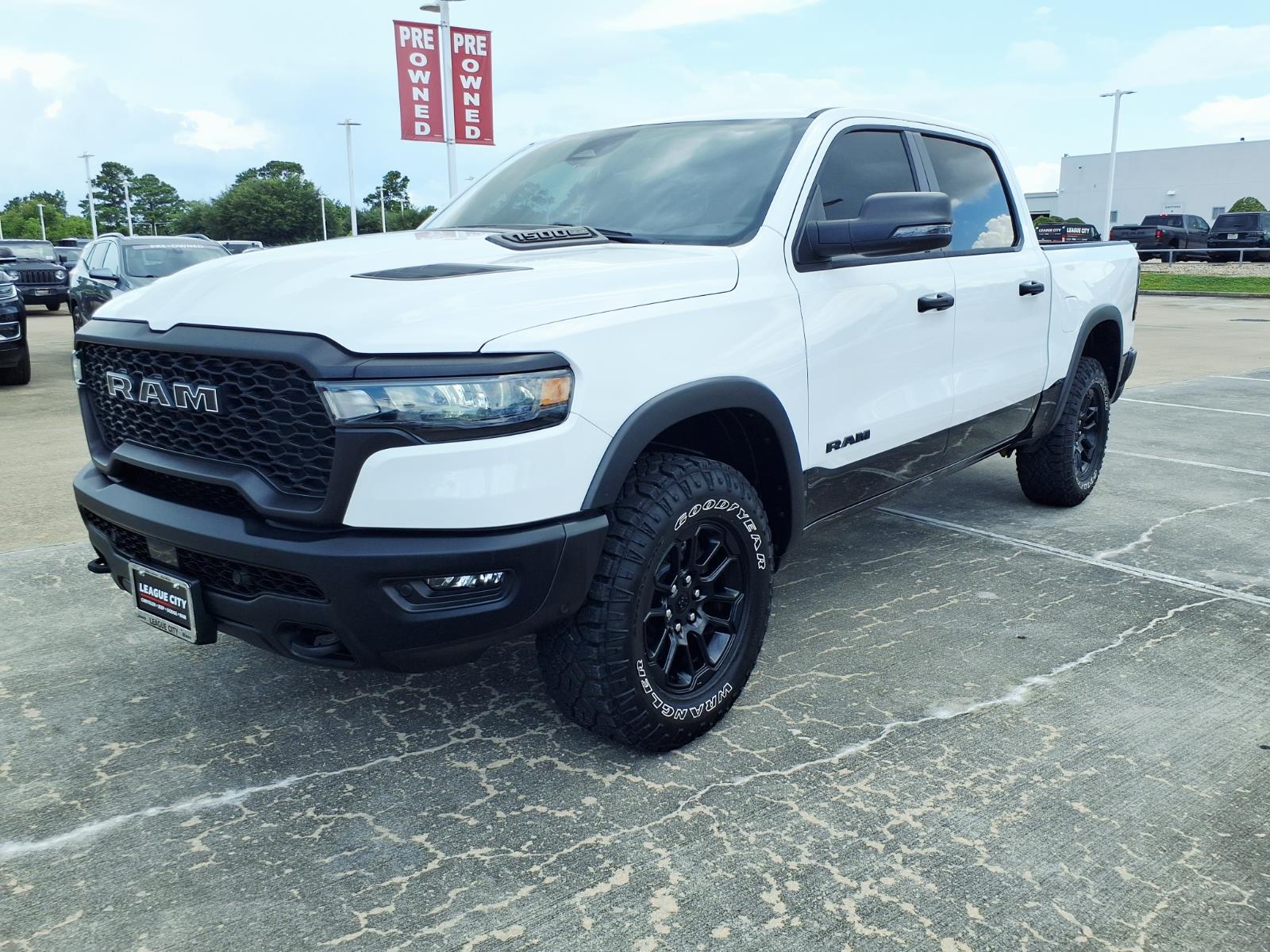 2025 RAM 1500 Rebel Bright White Clearcoat at League City CDJR