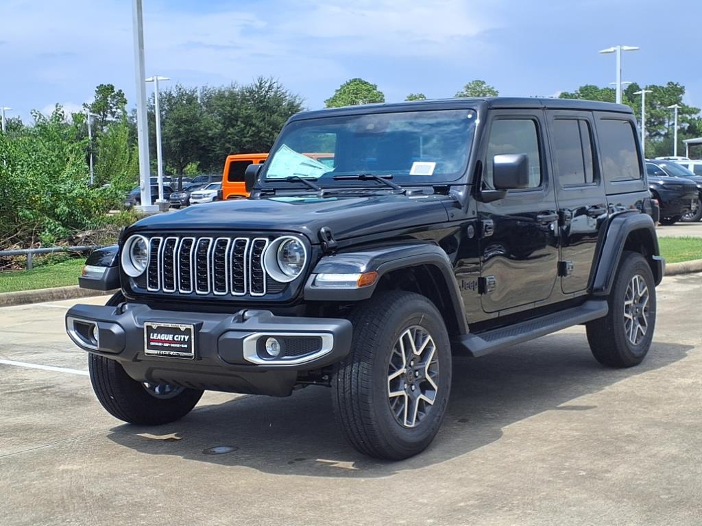 2025 Jeep Wrangler Sahara Black Clearcoat at League City CDJR