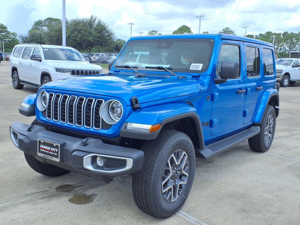 2025 Jeep Wrangler Sahara Hydro Blue Pearl at League City CDJR