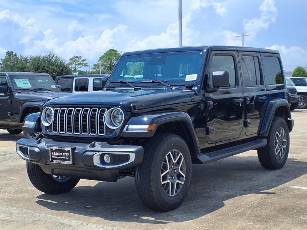 2025 Jeep Wrangler Sahara Black Clearcoat at League City CDJR