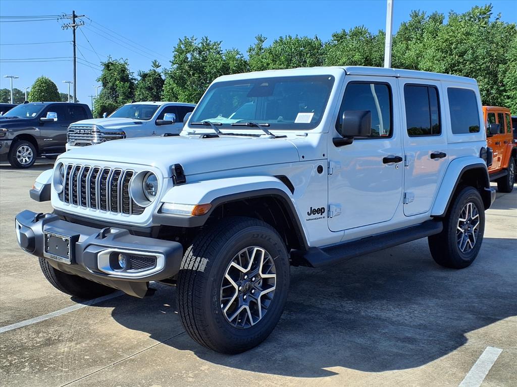2025 Jeep Wrangler Sahara Bright White Clearcoat at League City CDJR