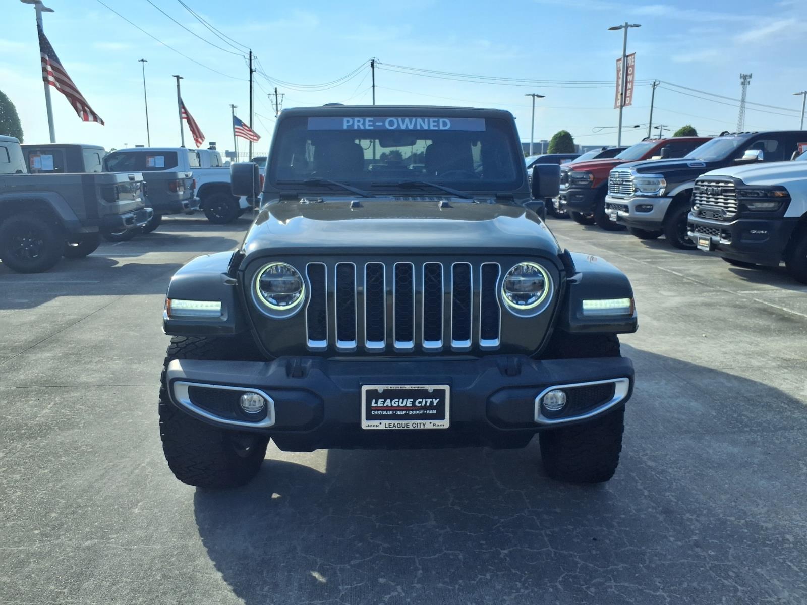 2021 Jeep Wrangler Unlimited Sahara 4xe Sarge Green Clearcoat at League City CDJR