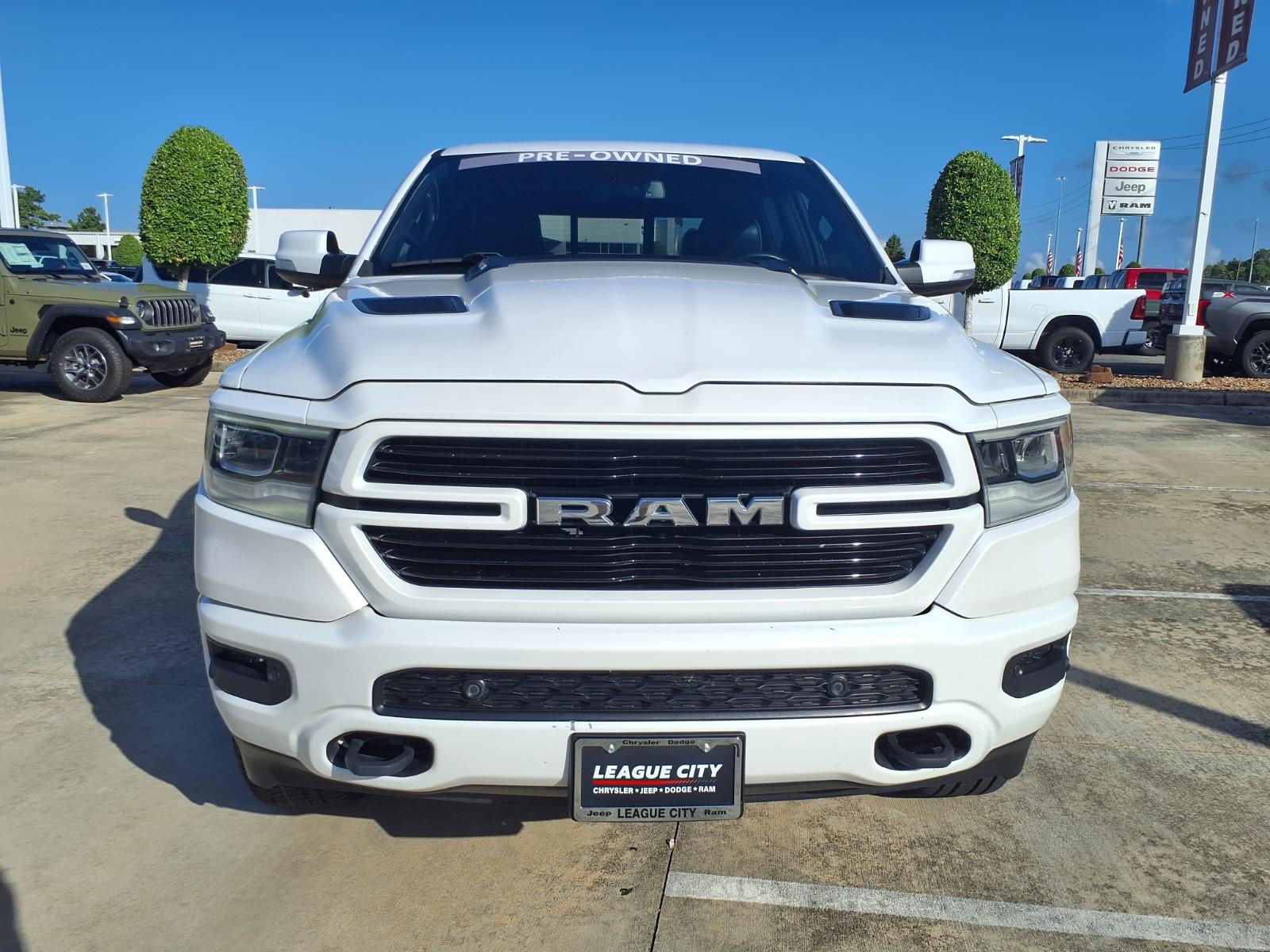 2020 RAM 1500 Laramie Ivory White Tri-Coat Pearlcoat at League City CDJR
