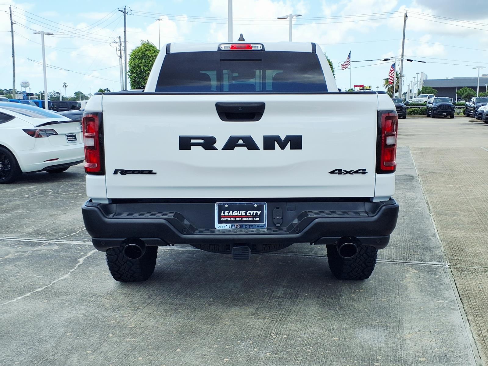 2025 RAM 1500 Rebel Bright White Clearcoat at League City CDJR