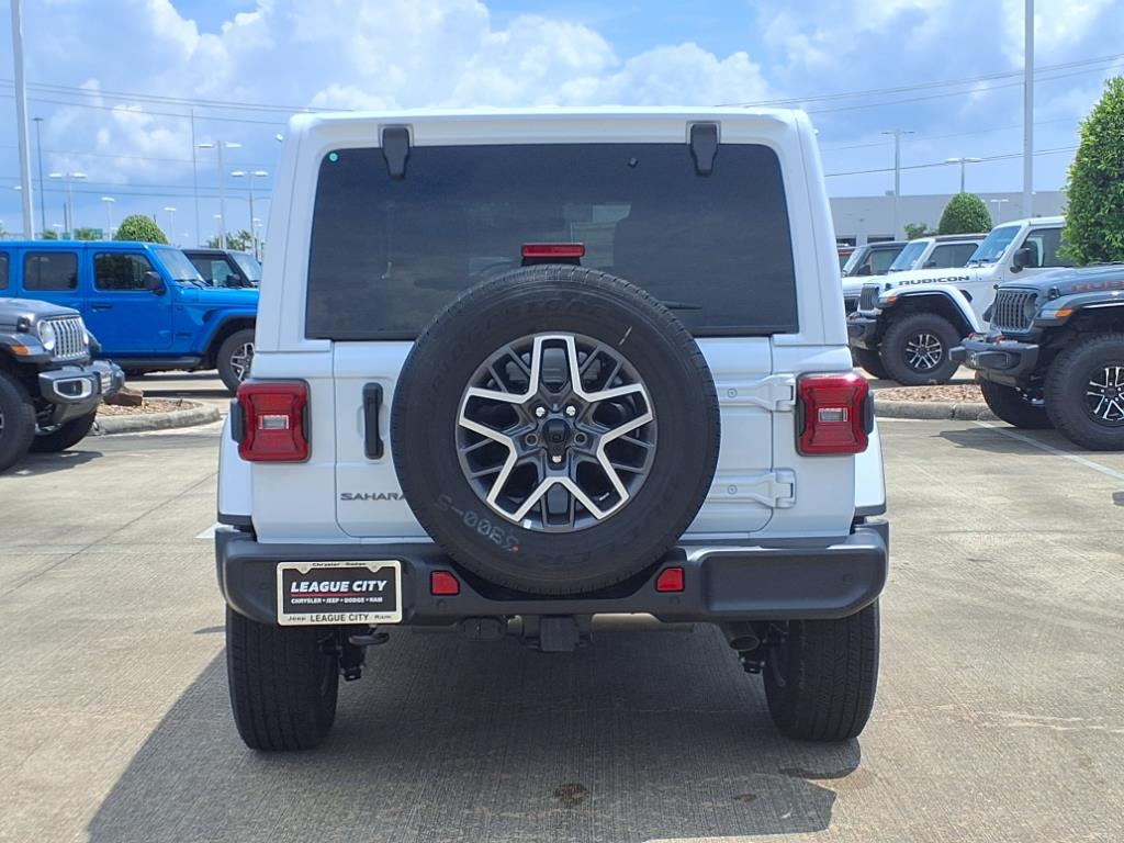 2025 Jeep Wrangler Sahara Bright White Clearcoat at League City CDJR