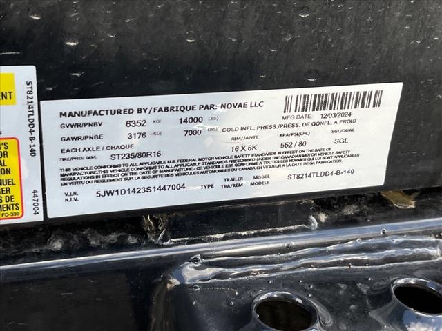2025 Sure Trac         ST82X14 14K TELE 4FTSIDES 