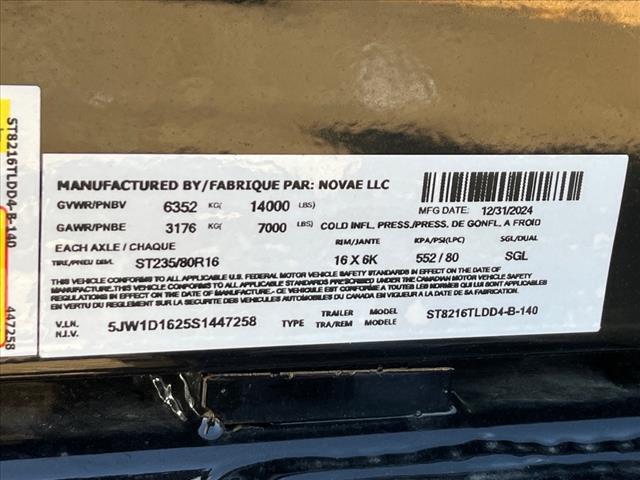 2025 Sure Trac         82X16 4FT SIDE 14K TELE 