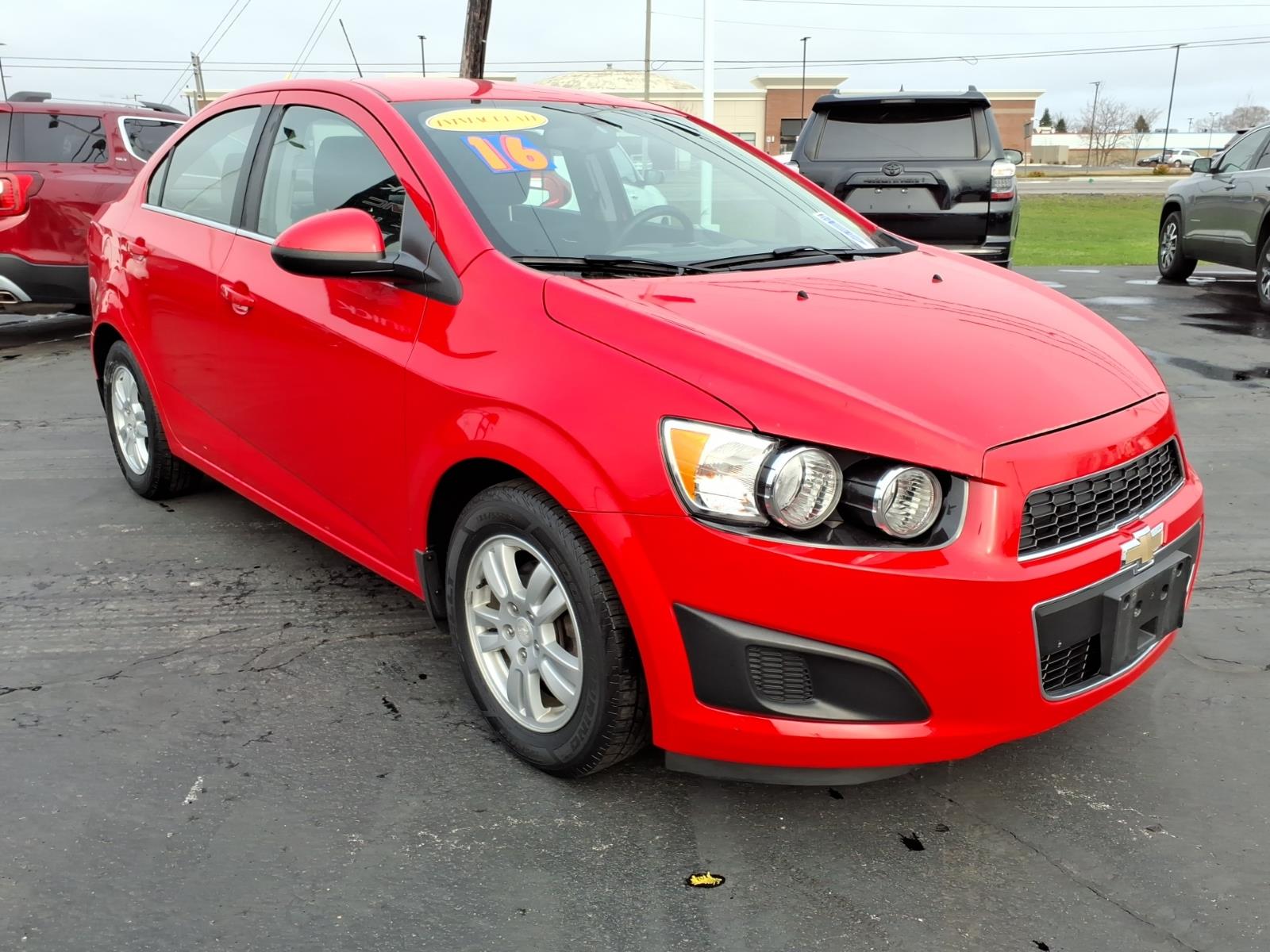 Red 2016 Chevrolet Sonic LT Sedan FWD Sedan Front-Wheel Drive Automatic