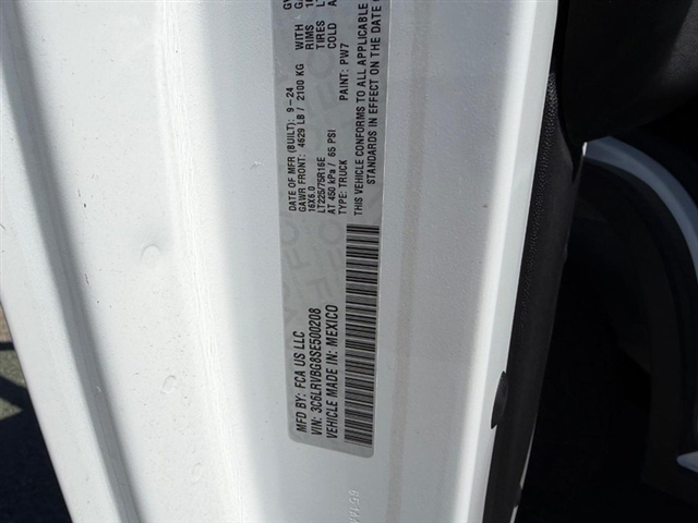 2025 RAM ProMaster Tradesman 1500:25-018