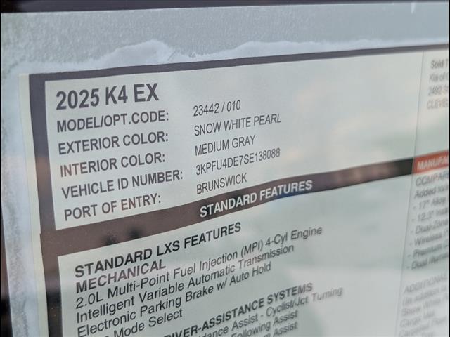 2025 Kia K4 EX