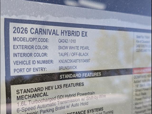 2026 Kia Carnival Hybrid EX