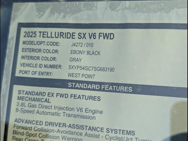 2025 Kia Telluride SX