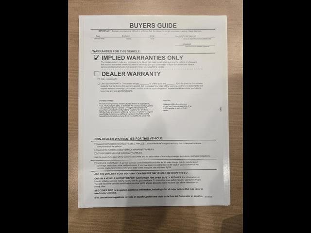 2018 Ford EcoSport SE