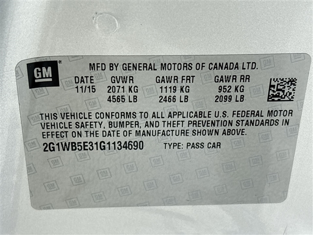 2016 Chevrolet Impala Limited LT Fleet
