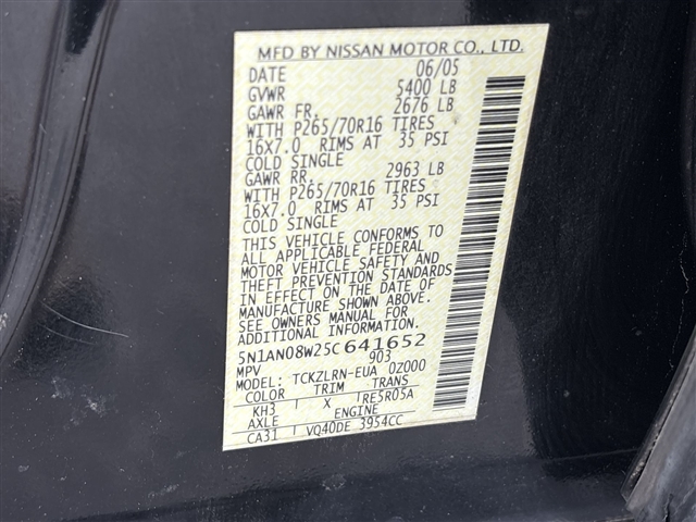 2005 Nissan Xterra S