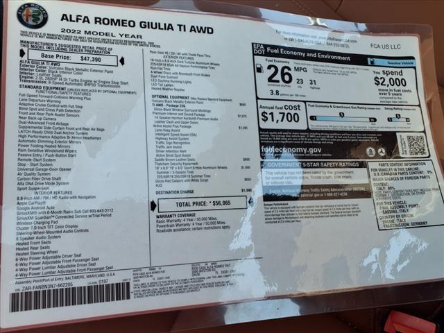 2022 Alfa Romeo Giulia Ti