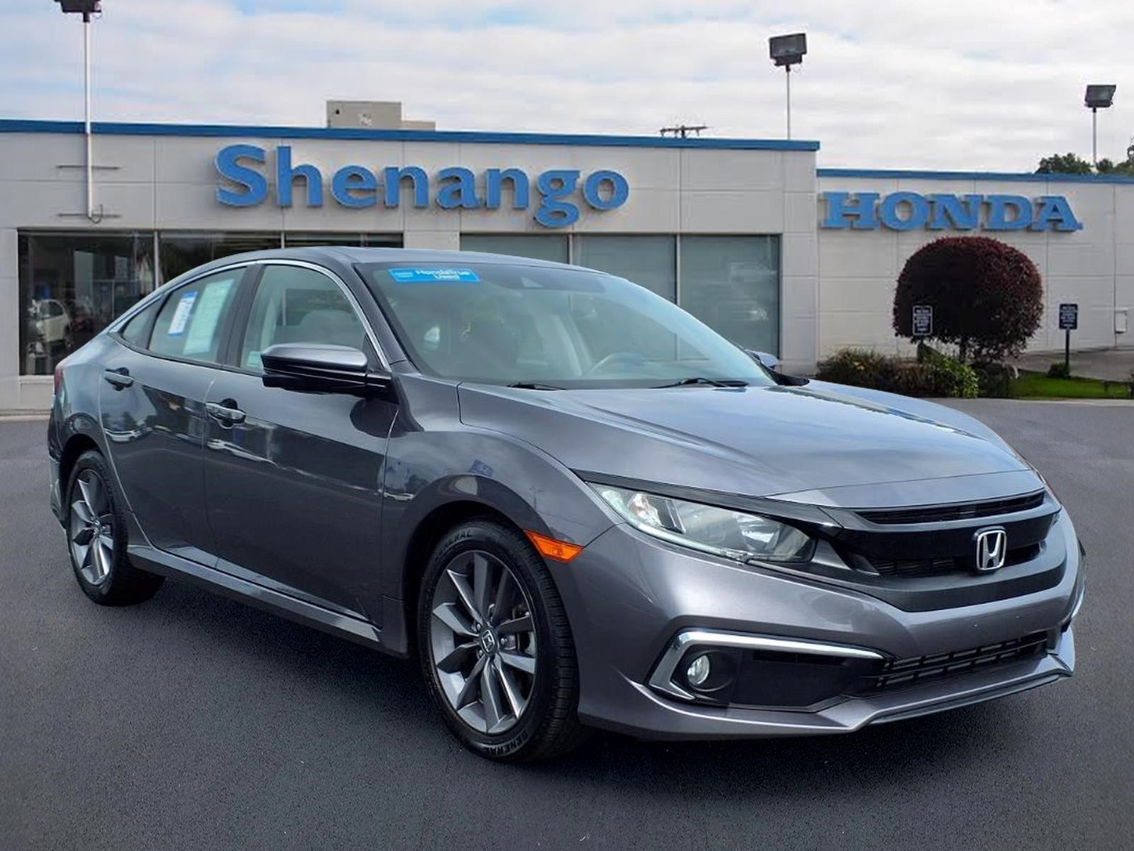 Gray 2020 Honda Civic Sedan Front-Wheel Drive Continuously Variable Transmission