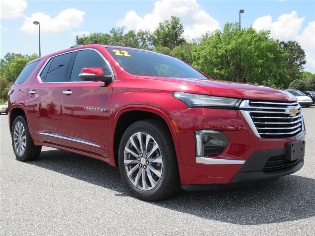 Cherry Red Tintcoat 2022 Chevrolet Traverse Premier AWD SUV / Crossover Four-Wheel Drive 9-Speed Automatic