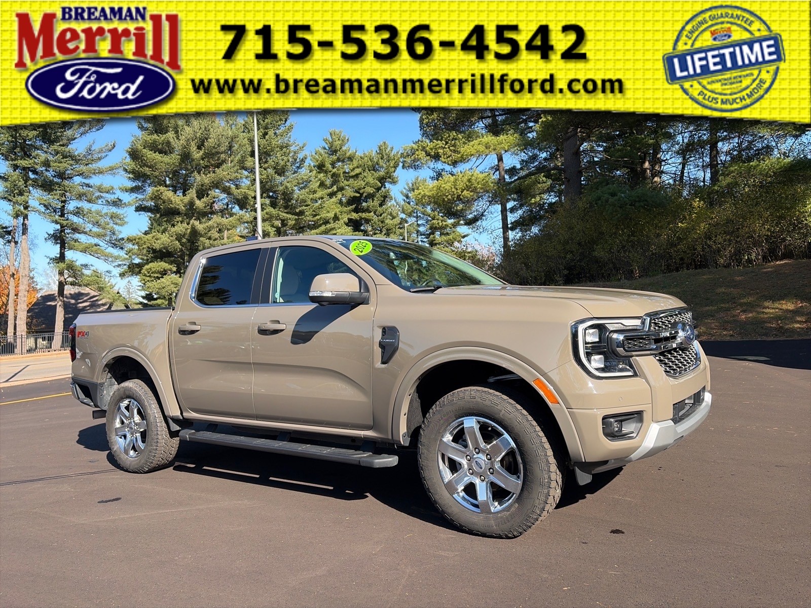 Marsh Gray 2025 Ford Ranger Pickup Truck Four-Wheel Drive Automatic