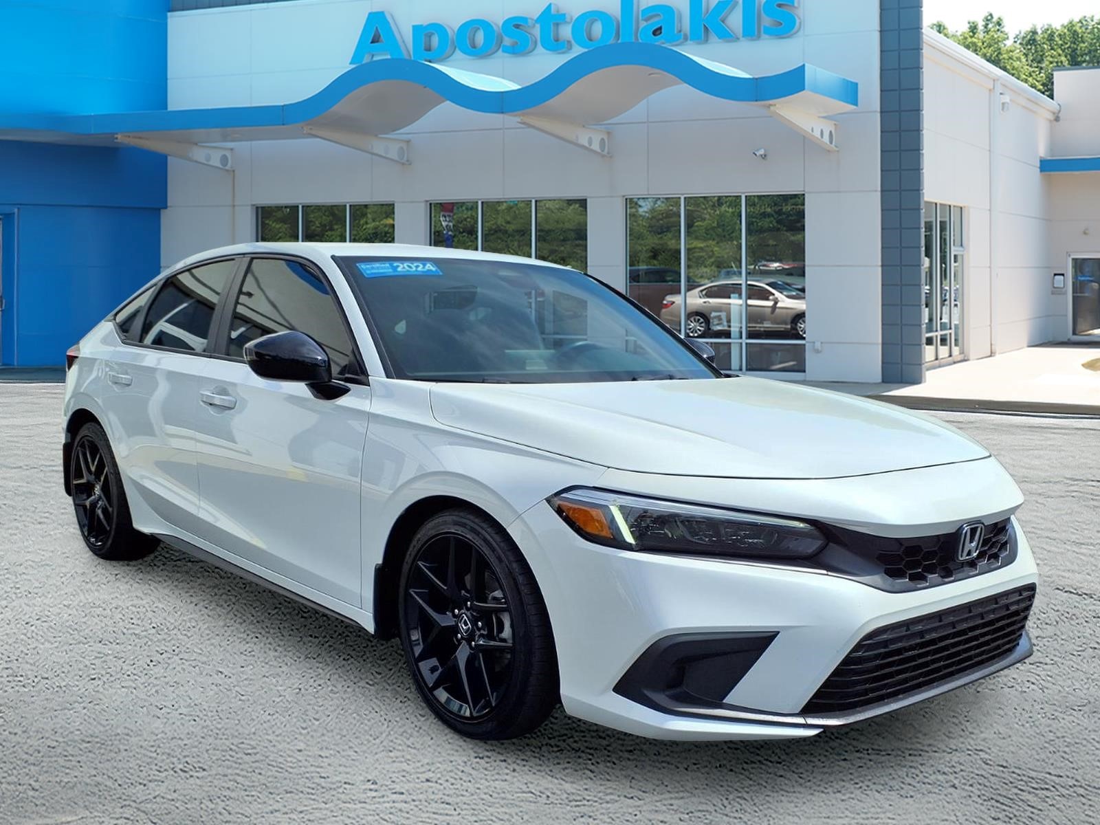 Platinum White 2024 Honda Civic Hatchback Hatchback Front-Wheel Drive Continuously Variable Transmission