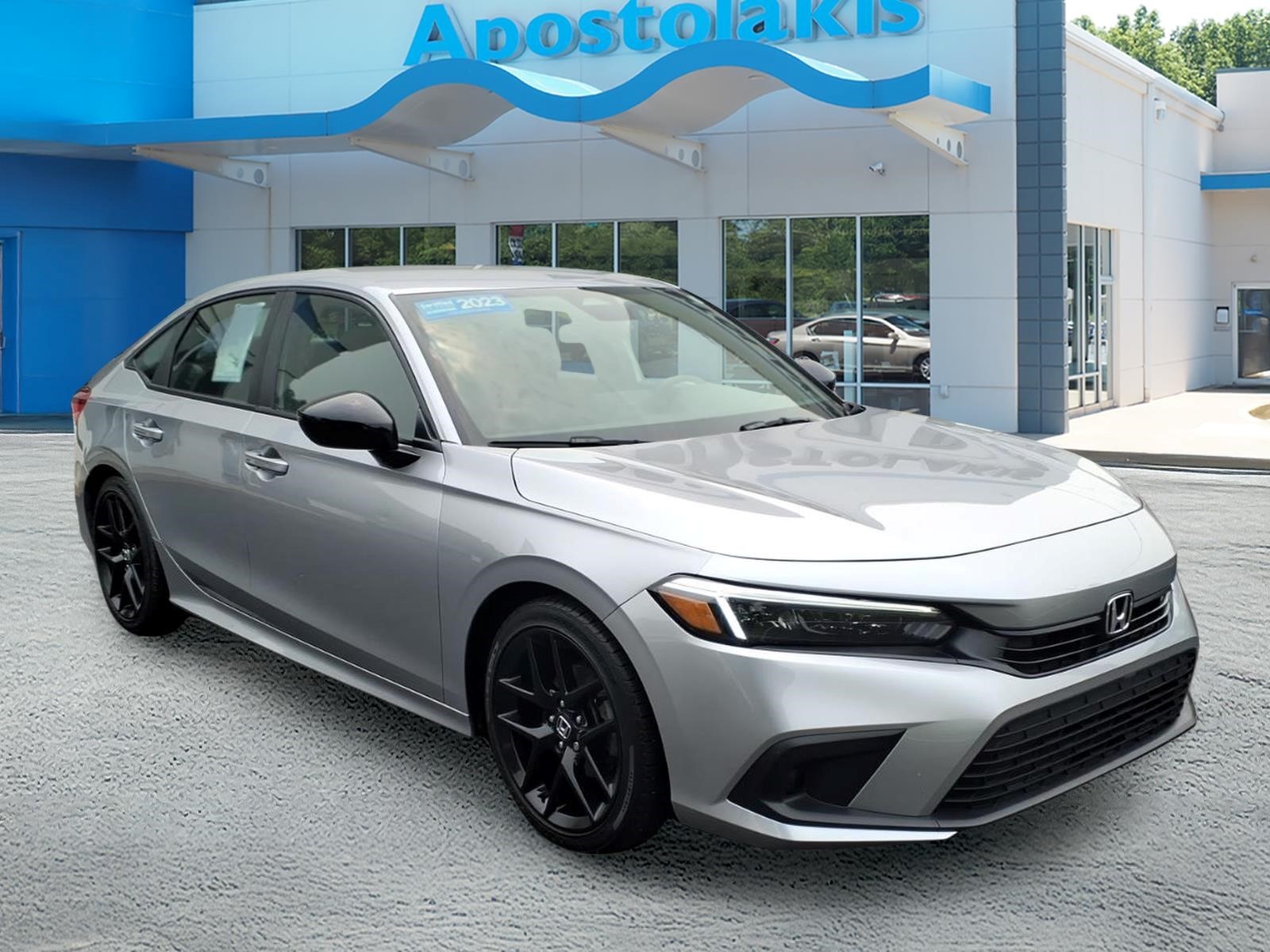 Lunar Silver 2023 Honda Civic Sedan Front-Wheel Drive Continuously Variable Transmission