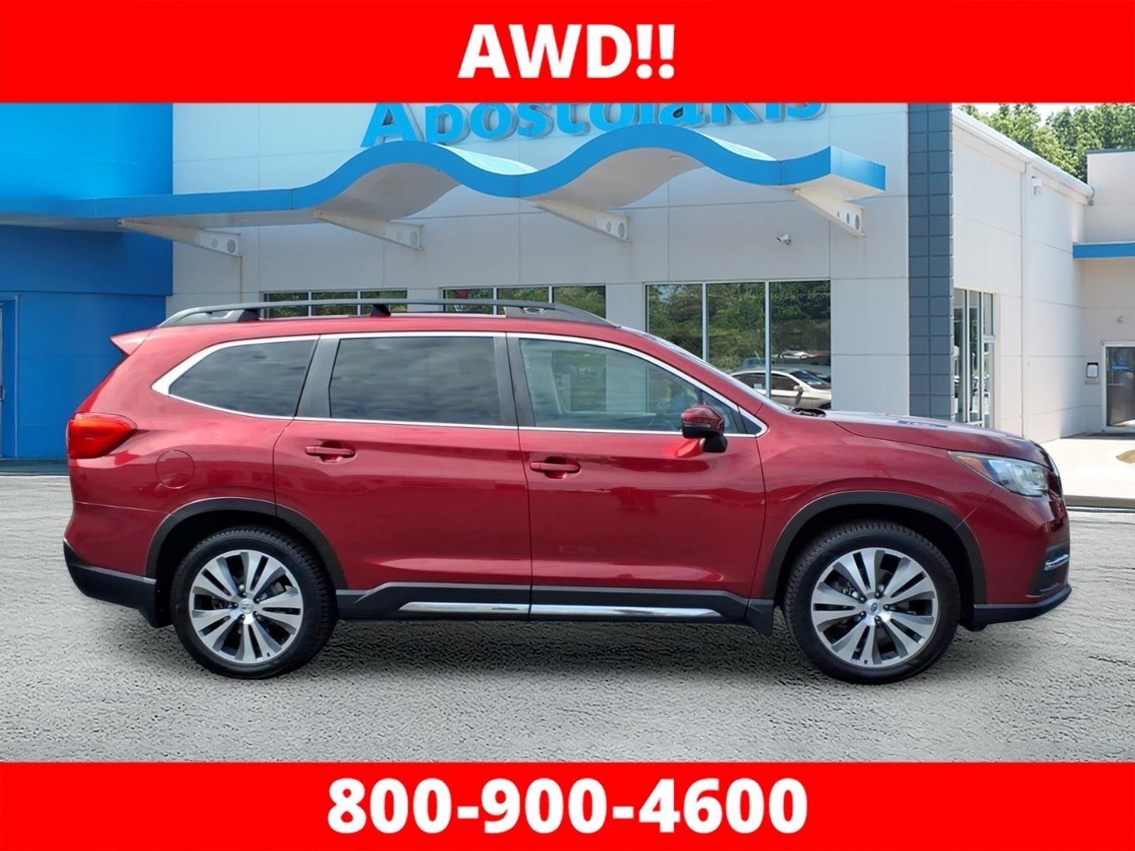 Used 2019 Crimson Red Pearl Subaru Limited 7-Passenger image 2