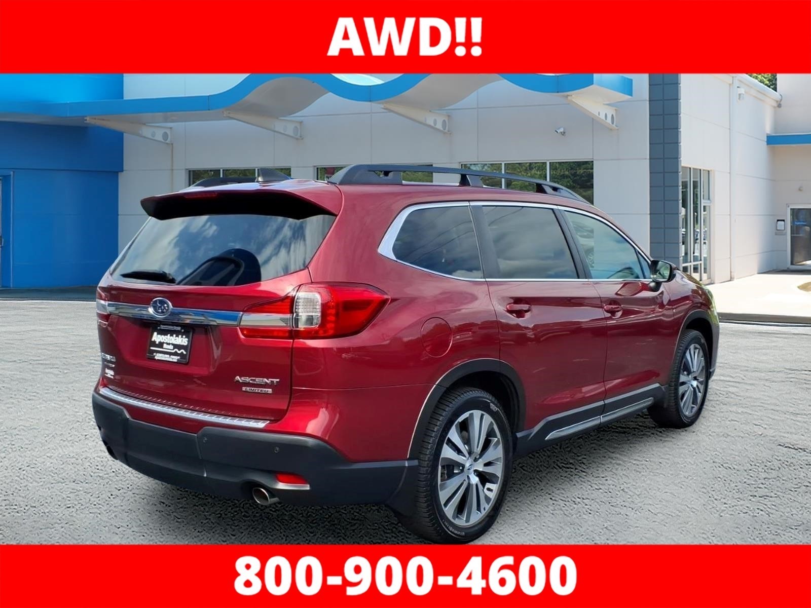 Used 2019 Crimson Red Pearl Subaru Limited 7-Passenger image 3
