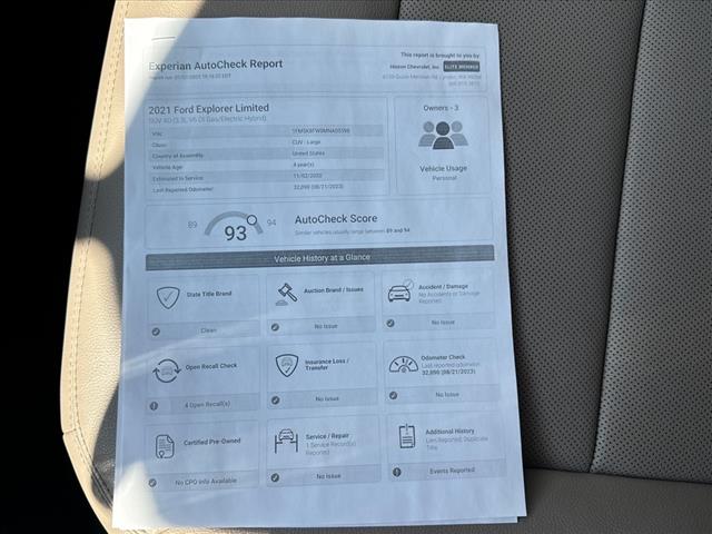 2021 Ford Explorer Hybrid Limited