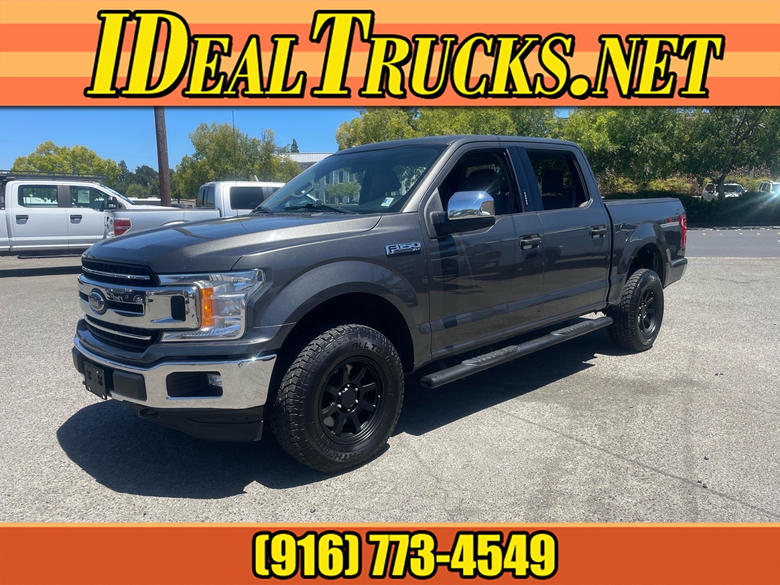 Stone Gray 2018 Ford F-150 Pickup Truck Four-Wheel Drive Automatic