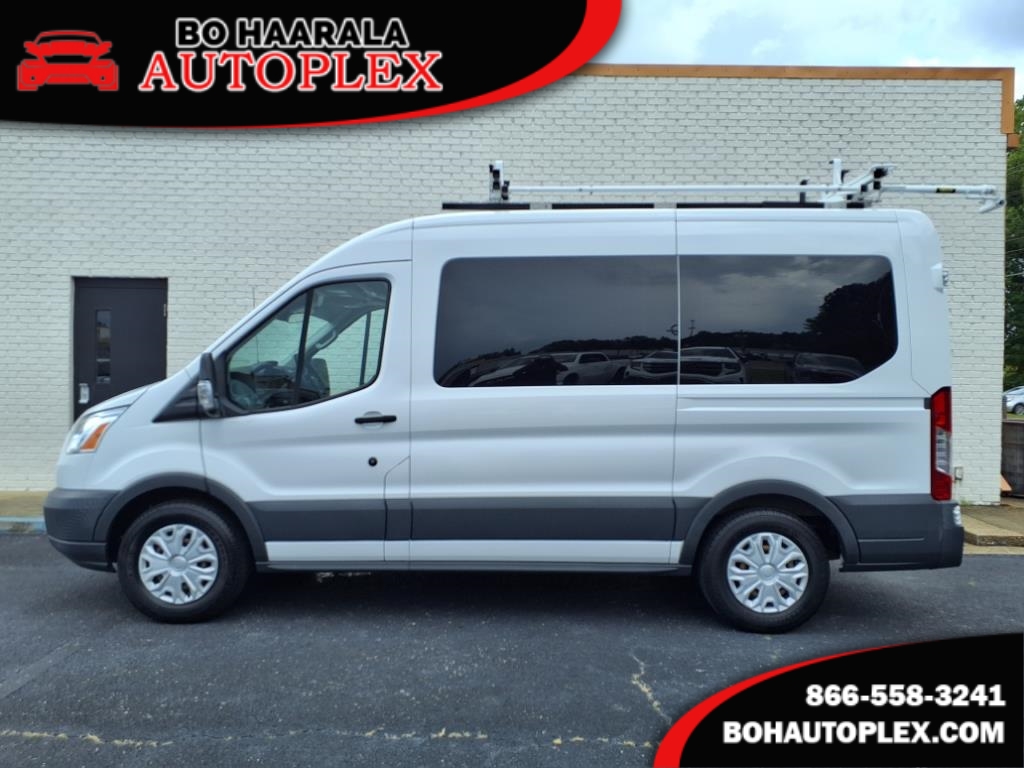 Oxford White 2018 Ford Transit Passenger 150 XLT Medium Roof RWD with Sliding Passenger-Side Door Van Rear-Wheel Drive 6-Speed Automatic