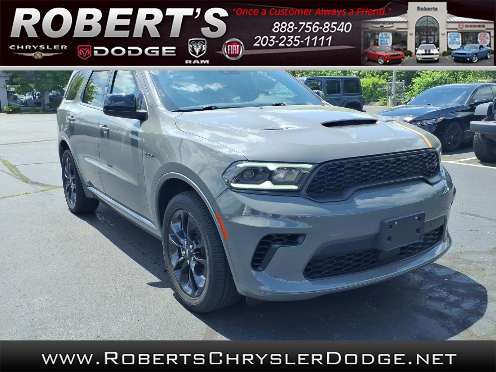 Destroyer Gray Clearcoat 2023 Dodge Durango R/T HEMI Orange AWD SUV / Crossover All-Wheel Drive 8-Speed Automatic