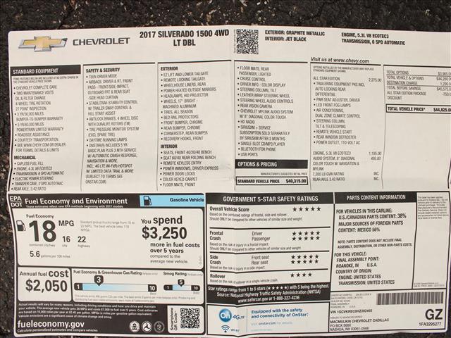 2017 Chevrolet Silverado 1500 Extended Cab LT 4WD:14741