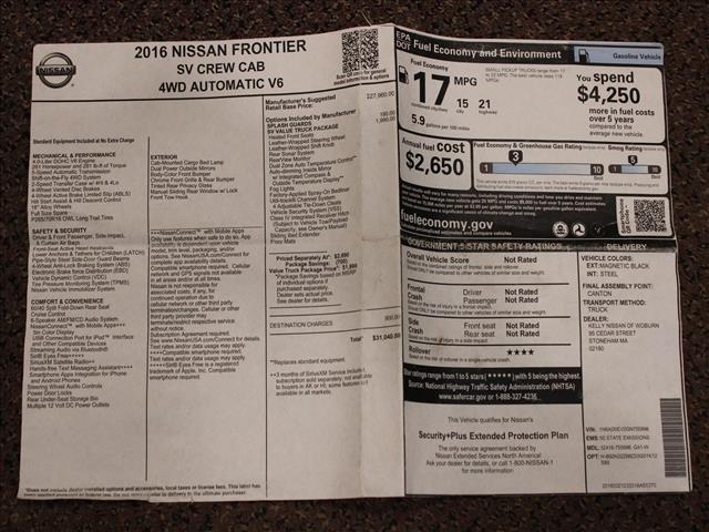 2016 Nissan Frontier Crew Cab SV 4WD:14727