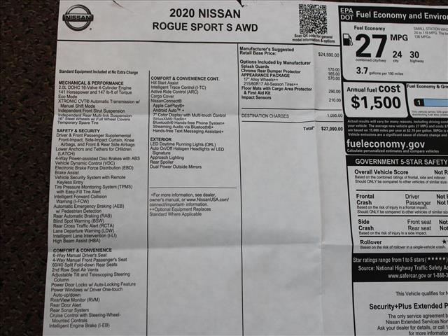 2020 Nissan Rogue Sport S AWD:14729