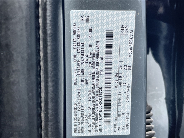 2019 Ford F-150 XLT