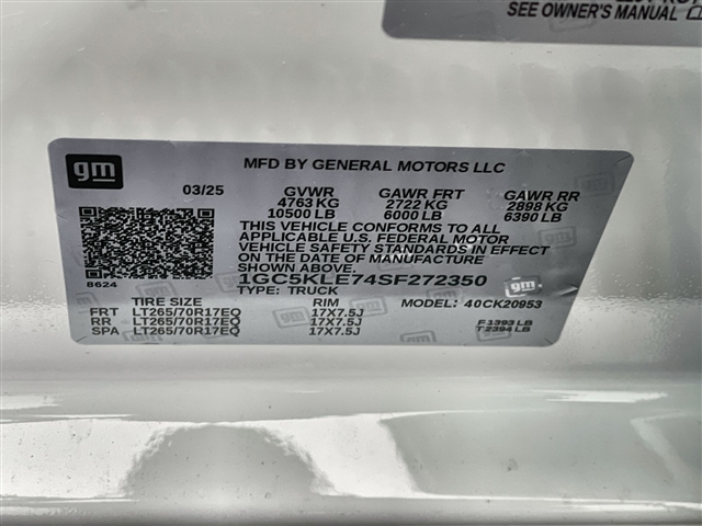 2025 Chevrolet Silverado 2500HD Work Truck