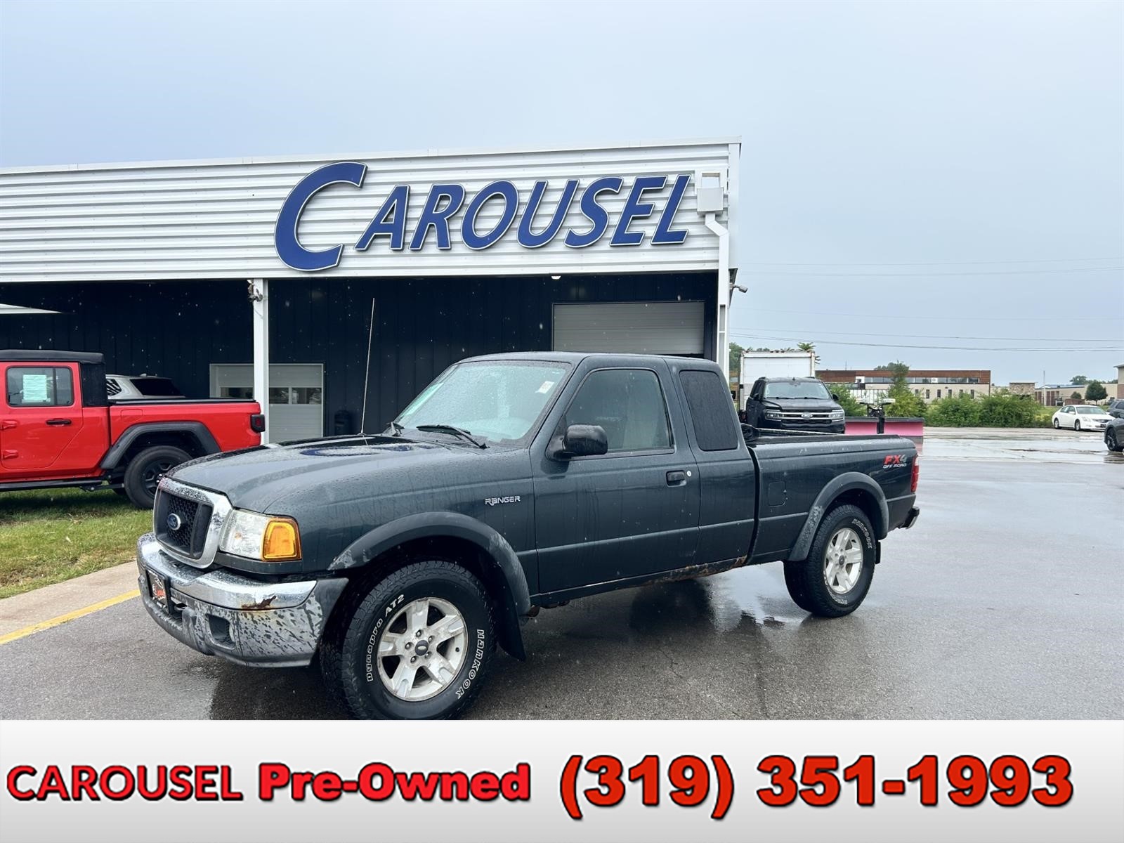 Blue 2005 Ford Ranger Pickup Truck Four-Wheel Drive Automatic