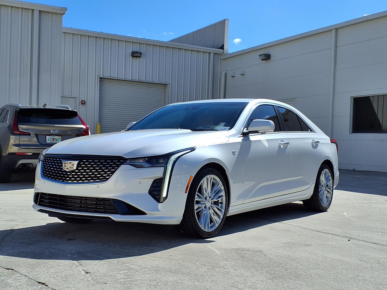 Crystal White Tricoat 2023 Cadillac CT4 Premium Luxury RWD Sedan Rear-Wheel Drive 8-Speed Automatic