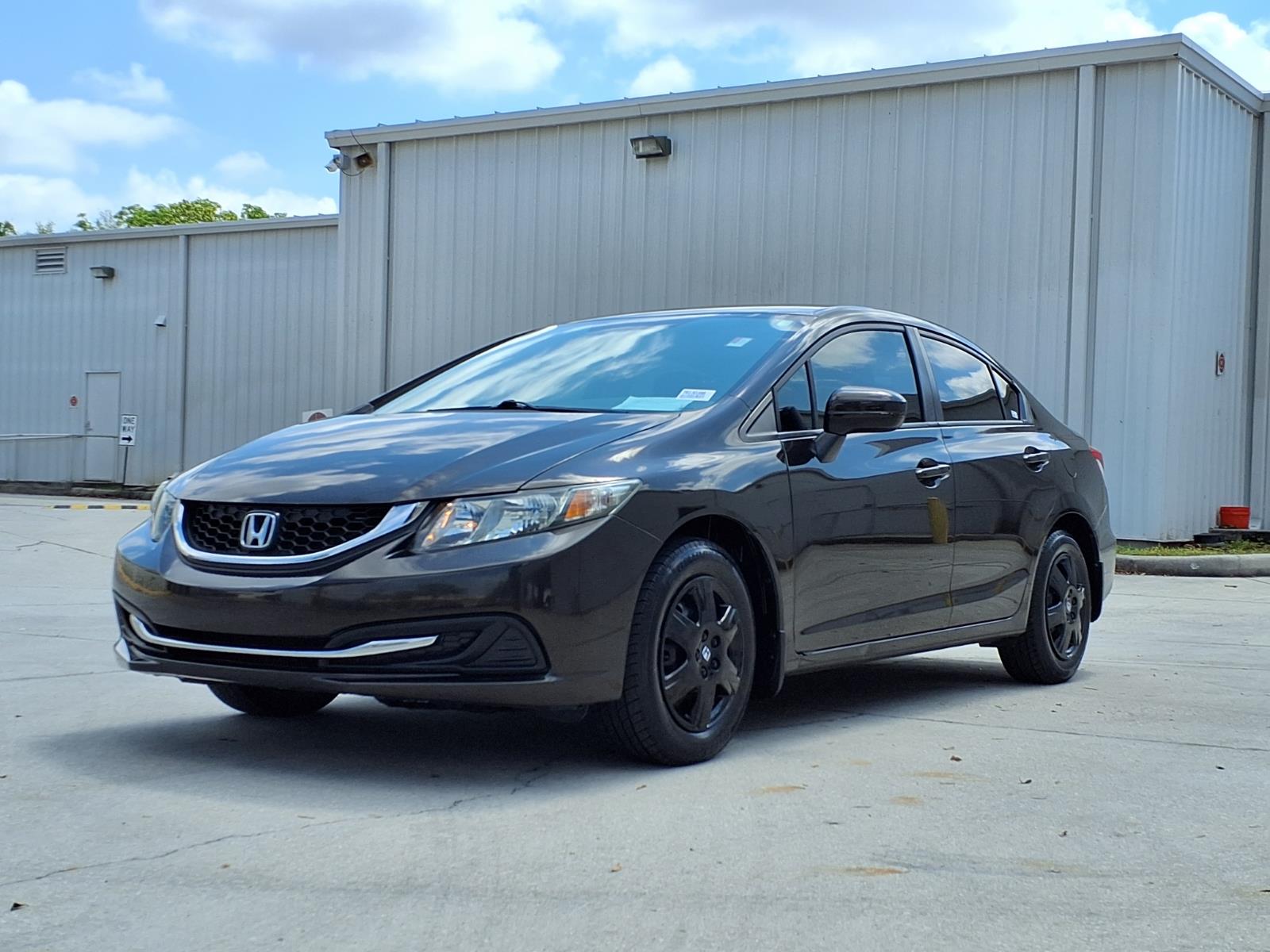 Black 2014 Honda Civic LX Sedan Front-Wheel Drive Continuously Variable Transmission