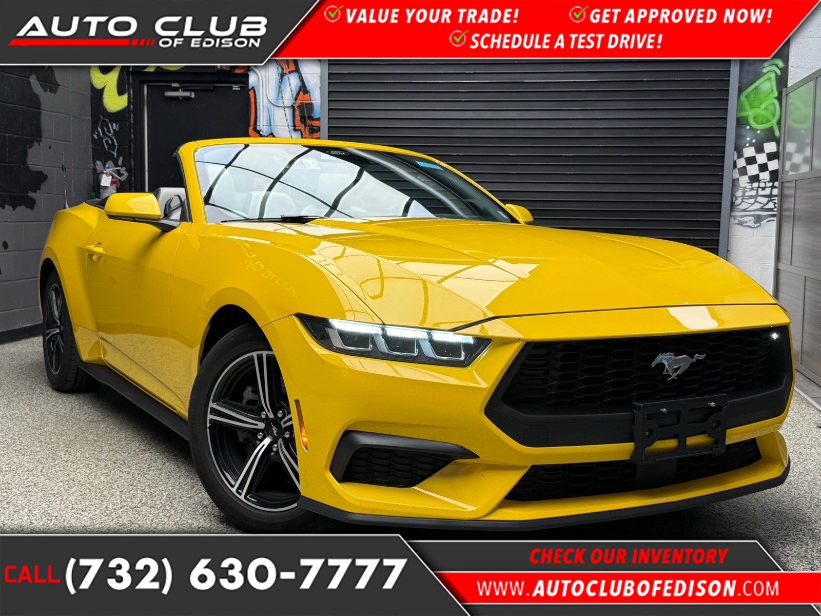 Yellow Splash Metallic Tri-Coat (rh) 2024 Ford Mustang EcoBoost Premium Convertible RWD Convertible Rear-Wheel Drive Automatic